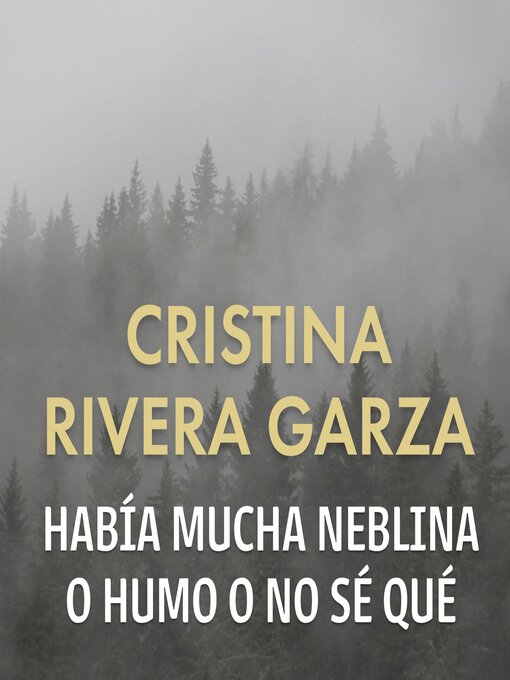 Title details for Había mucha neblina o humo o no sé qué by Cristina Rivera Garza - Available